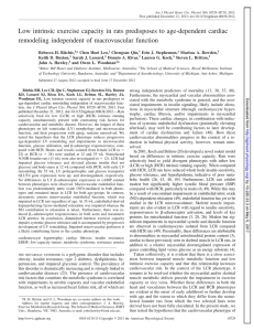 Low intrinsic exercise capacity in rats predisposes to - AJP