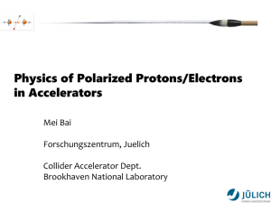 Physics of Polarized Protons/Electrons in Accelerators