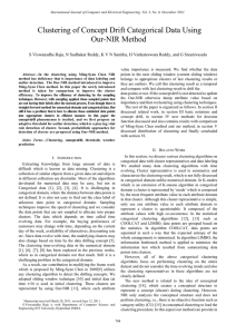 Clustering of Concept Drift Categorical Data Using Our