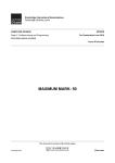 Mark Scheme for Specimen Paper 2