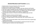Animal Structure and Function