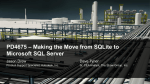 Making the Move from SQLite to SQL Server