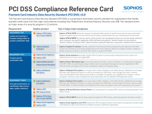 PCI DSS Compliance Reference Card