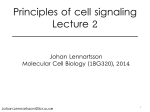 Principles of cell signaling Lecture 2