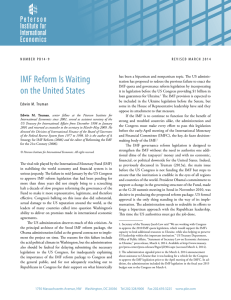 IMF Reform Is Waiting on the United States
