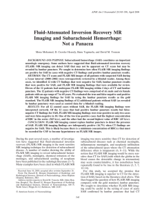 Fluid-Attenuated Inversion Recovery MR Imaging and Subarachnoid