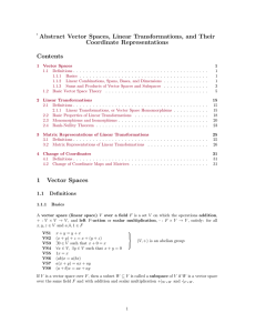 Abstract Vector Spaces, Linear Transformations, and Their