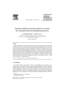 Dynamic problem structure analysis as a basis for constraint