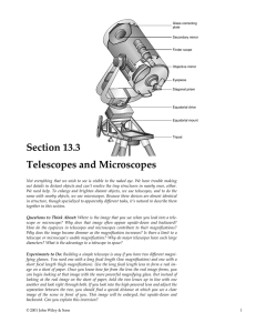 Section 13.3 Telescopes and Microscopes