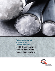 Salt Reduction guide for the Food Industry