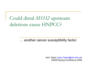 Could distal MSH2 upstream deletions cause HNPCC?