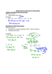 Polynomials and Equations and Inequalities