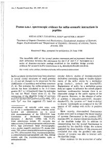 Proton n.m.r, spectroscopic evidence for sulfur