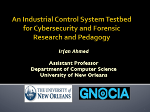 Irfan Ahmed Assistant Professor Department of Computer Science