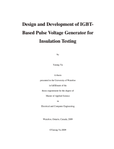 Design and Development of IGBT- Based Pulse Voltage Generator