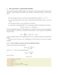 1 One parameter exponential families