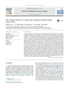 Zinc isotope evidence for a large-scale carbonated mantle beneath