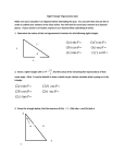 Right Triangle Trigonometry Quiz