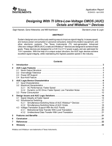 Designing With TI Ultra-Low-Voltage CMOS (AUC) Octals and