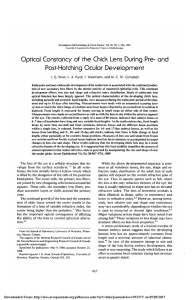 Optical constancy of the chick lens during pre- and post