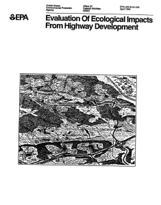 Evaluation of Ecological Impacts from Highway