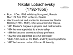 Nikolai Lobachevsky (1792-1856)