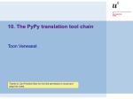 The PyPy Translation Tool Chain