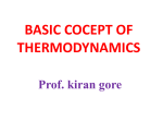basic concept of thermodynamics