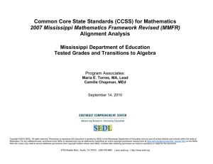 Common Core State Standards (CCSS) for Mathematics