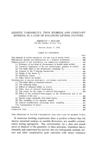 genetic variability, twin hybrids and constant hybrids, in a case of