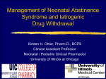 Management of Neonatal Drug Withdrawal