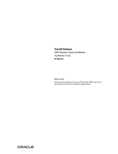Oracle Database JDBC Developer`s Guide and Reference, 10g