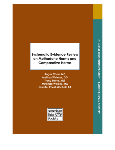 Systematic Evidence Review on Methadone Harms and