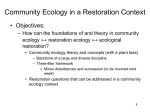 Community Ecology in a Restoration Context