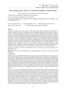 Store Image and Its Effect on Customer Perception of Retail Stores