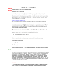 MOTION IN TWO DIMENSIONS NOTES