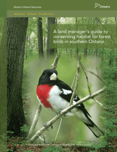 A land manager`s guide to conserving habitat for forest birds in