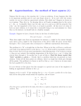 Approximation - Least squares method