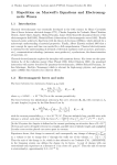 1 Repetition on Maxwell`s Equations and Electromag