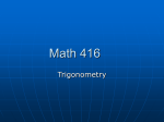 Trigonometry Part I