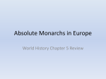 Absolute Monarchs in Europe