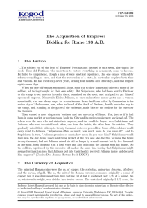 The Acquisition of Empires: Bidding for Rome 193 A.D.