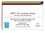 CS 153: Concepts of Compiler Design