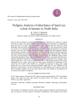 Pedigree Analysis of inheritance of hazel eye colour - DU E