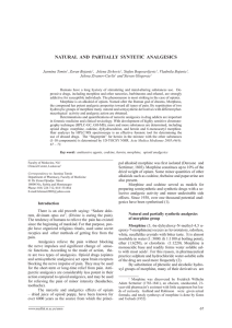 NATURAL AND PARTIALLY SYNTETIc ANALGESIcS