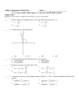 College Trigonometry Final Exam Name: (1