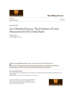 An Unfinished Journey: The Evolution of Crime Measurement in the