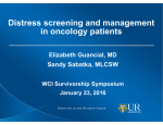 Distress screening and management in oncology patients