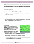 Evolution and Mutation Selection Gizmo