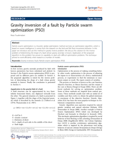 Gravity inversion of a fault by Particle swarm optimization (PSO